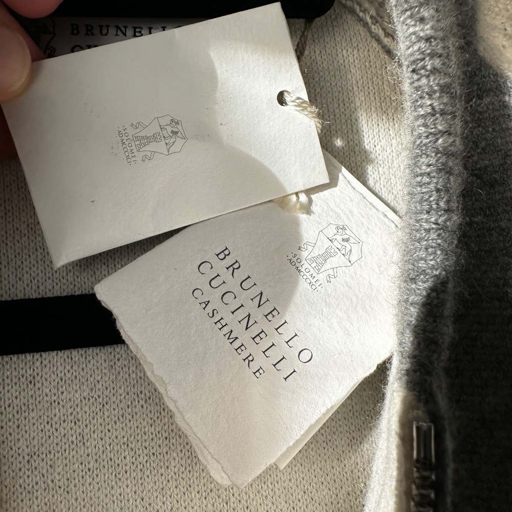 Brunello Cucinelli Cashmere Man's Wool Cashmere Bomber Jacket Size 50 NWT - Picture 8 of 16